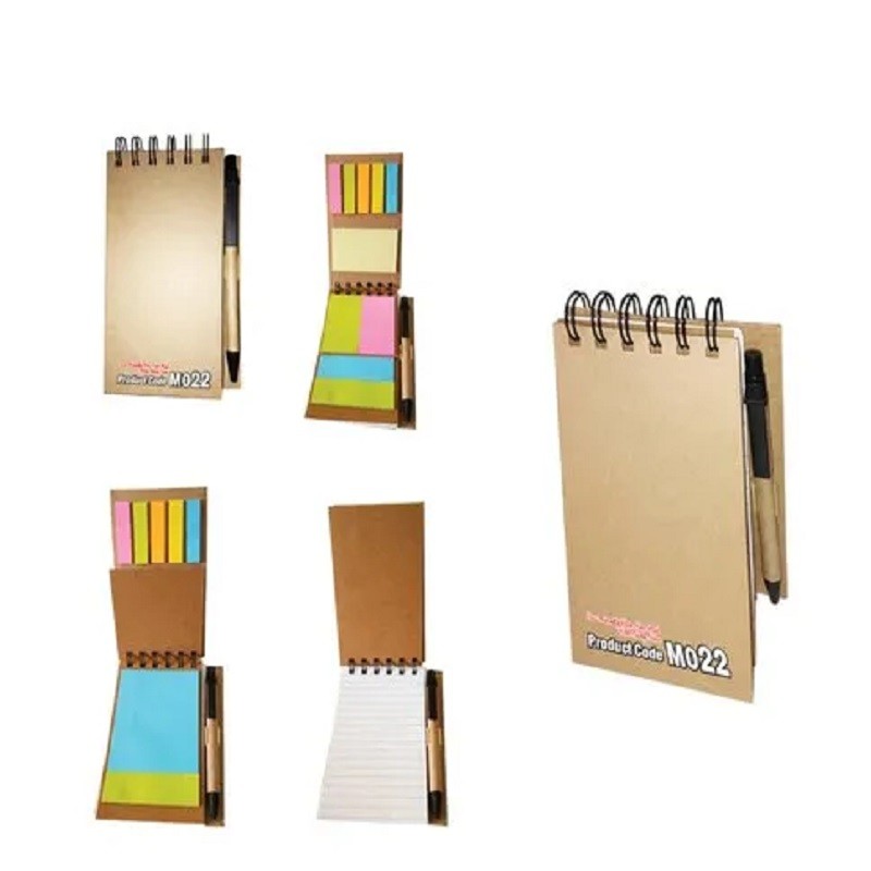 Eco-Friendly Wiro Note Pad With Sticky Note