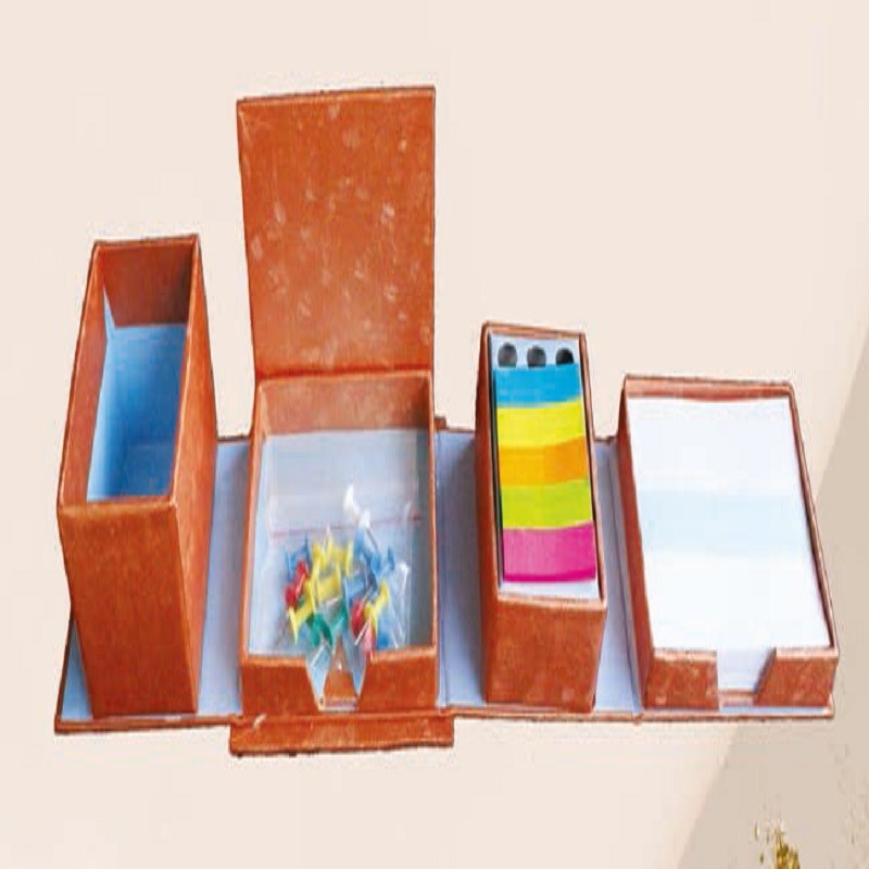 Colour Foldable Square Cube Box with Pen holder Sticky Note