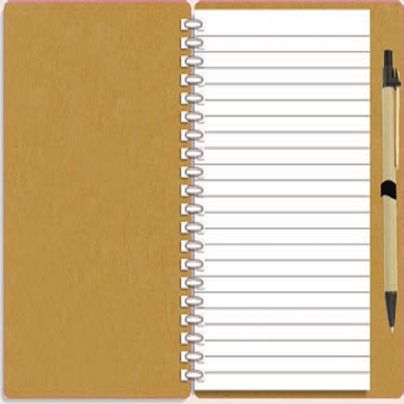 Eco-Friendly Wiro Note Pad With Sticky Note