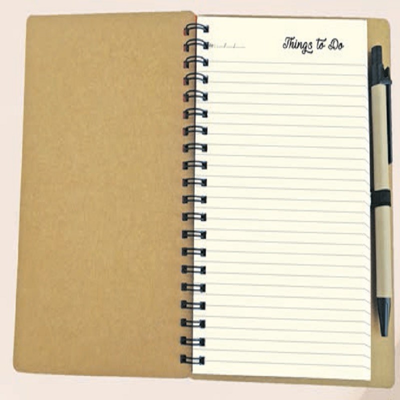 Eco-Friendly Wiro Note Pad With Sticky Note