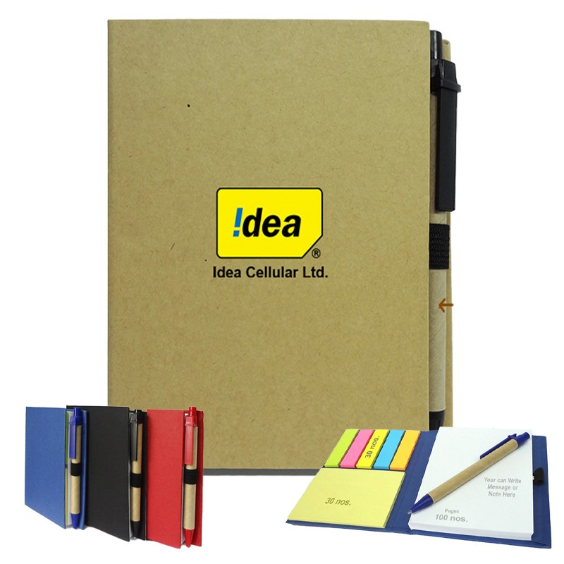 Eco Note Pad-Sticky Pad With Ball Pen