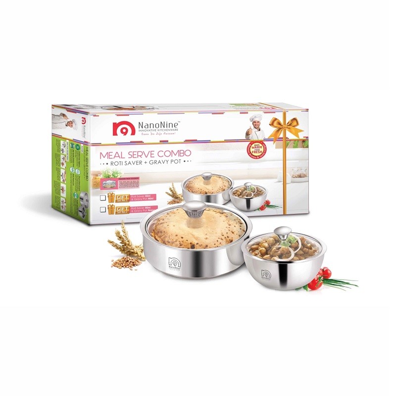 SS Meal Serve GS-1 (Roti Saver & Gravy Pot Mini)