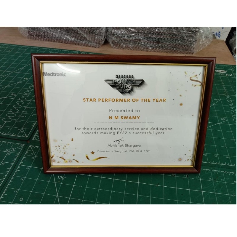 A4 Size Certificate Photo Frame