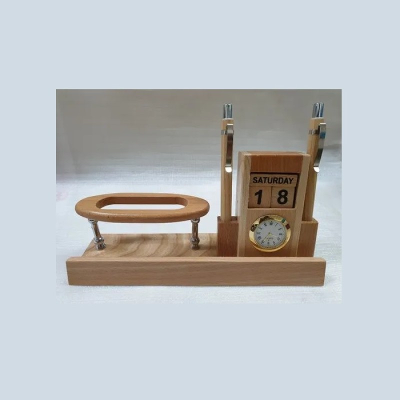 Wooden Mobile Stand With Calendar
