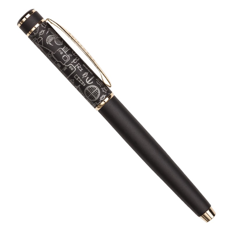 Black Matte Watermark Roller Pen Set