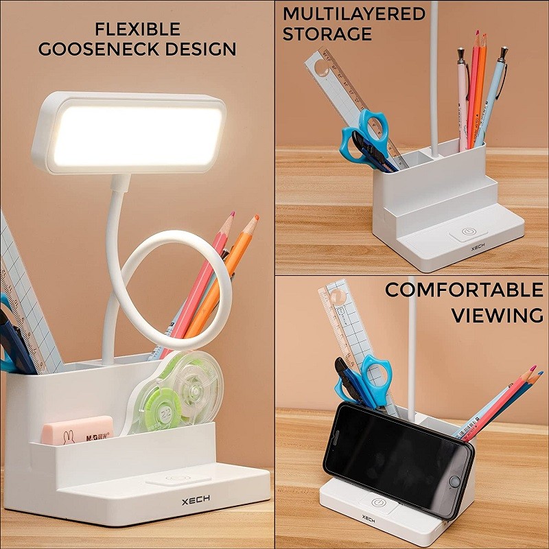 Desky Lamp with Stationery Holder