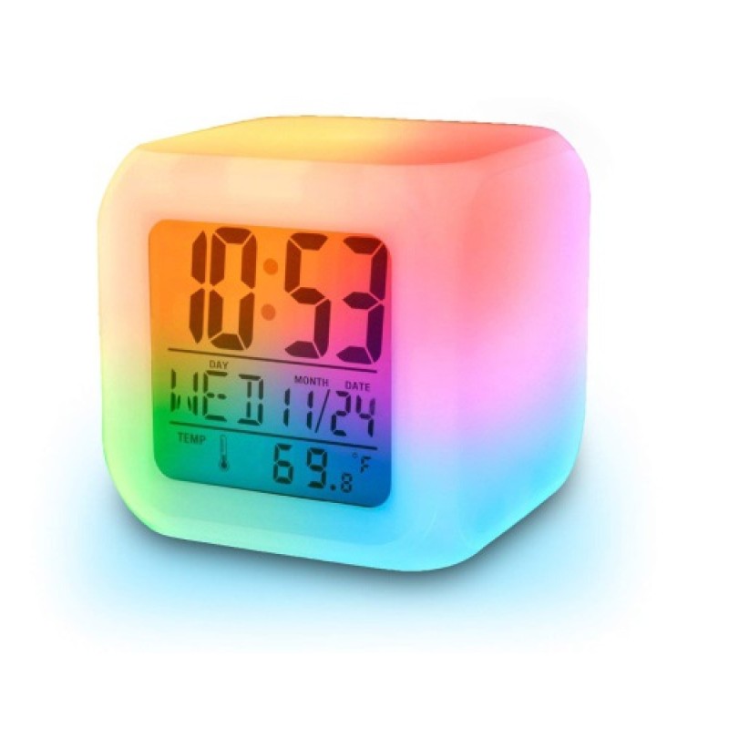 Plastic Abstract Themed Digital Alarm Clock